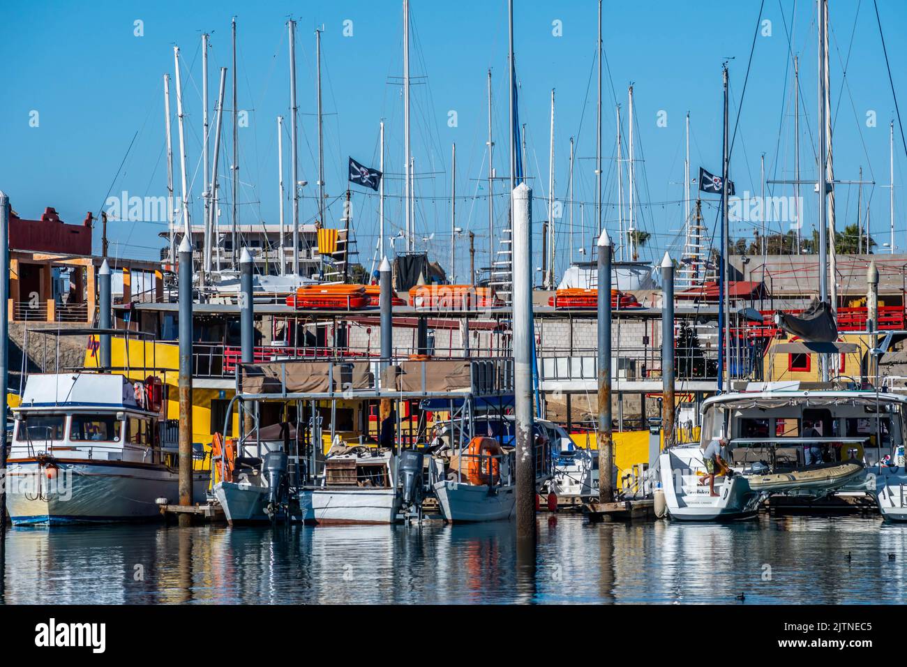 Puerto Penasco, Mexico, MX Jan 29, 2022 A Fishing Trawlers in Rocky