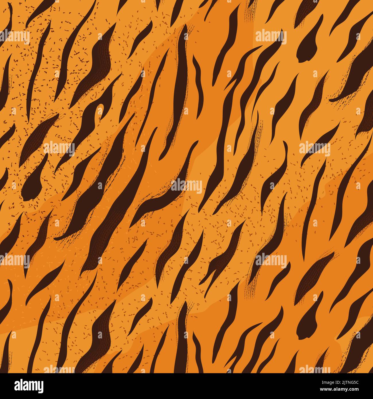 Orange abstract stripe pattern Tiger skin texture Stock Vector