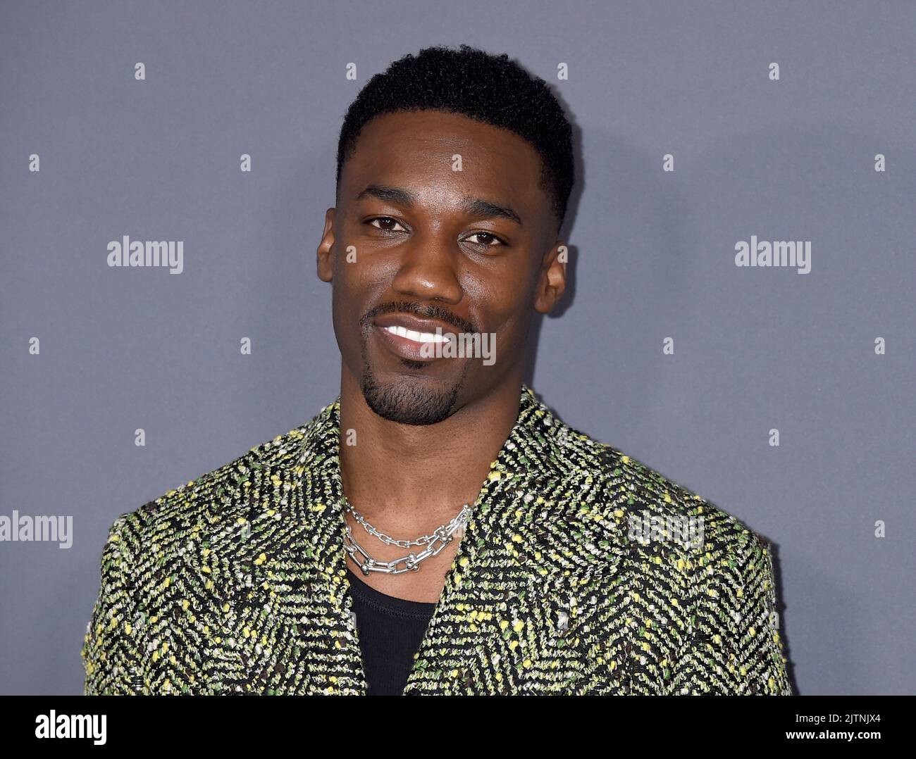 Giveon in the pressroom at the 2022 Billboard Music Awards at the MGM