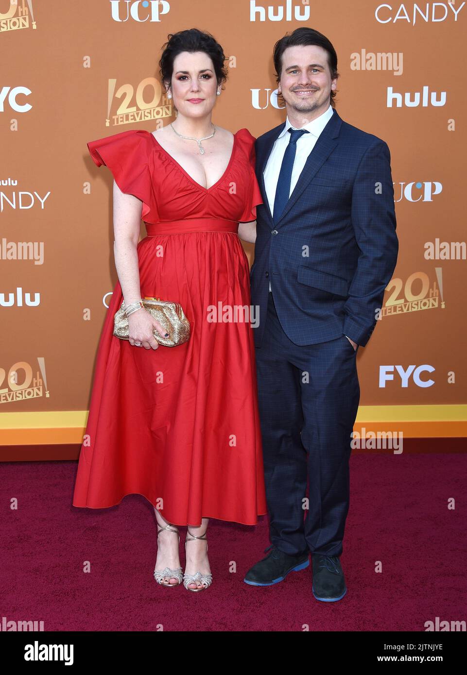 Melanie Lynskey and Jason Ritter arriving at Hulu's 'Candy' FYC event