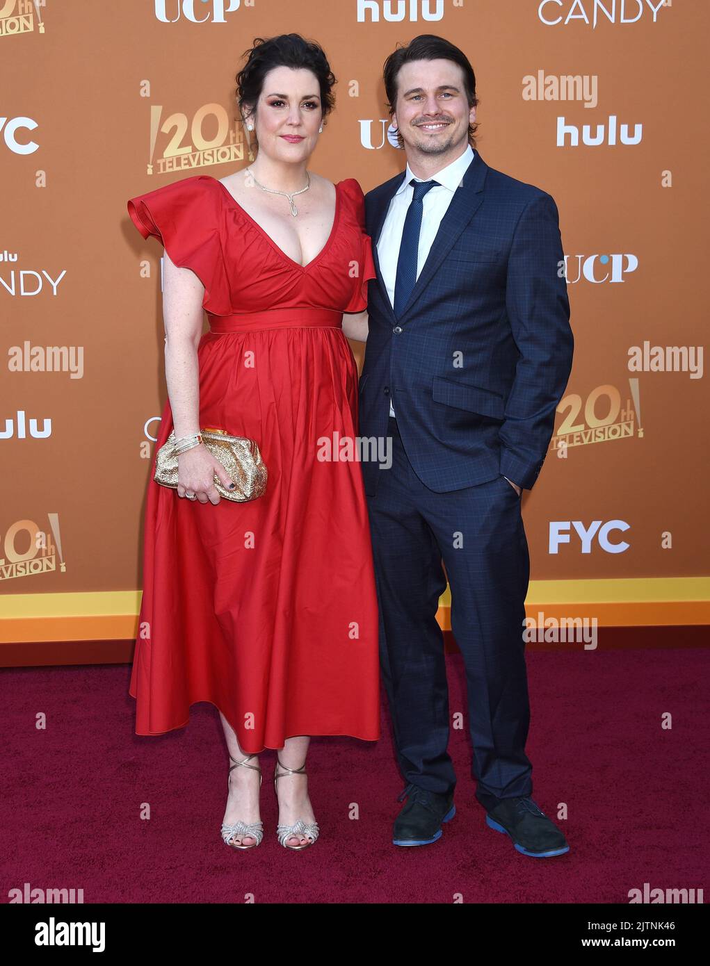 Melanie Lynskey and Jason Ritter arriving at Hulu's 'Candy' FYC event