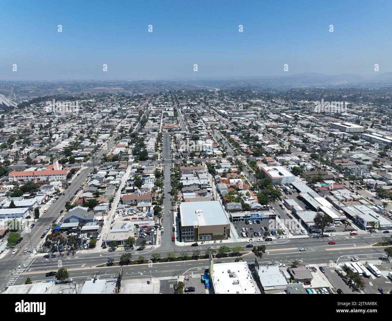 Aerial view of North Park neighborhood in San Diego, California, United ...