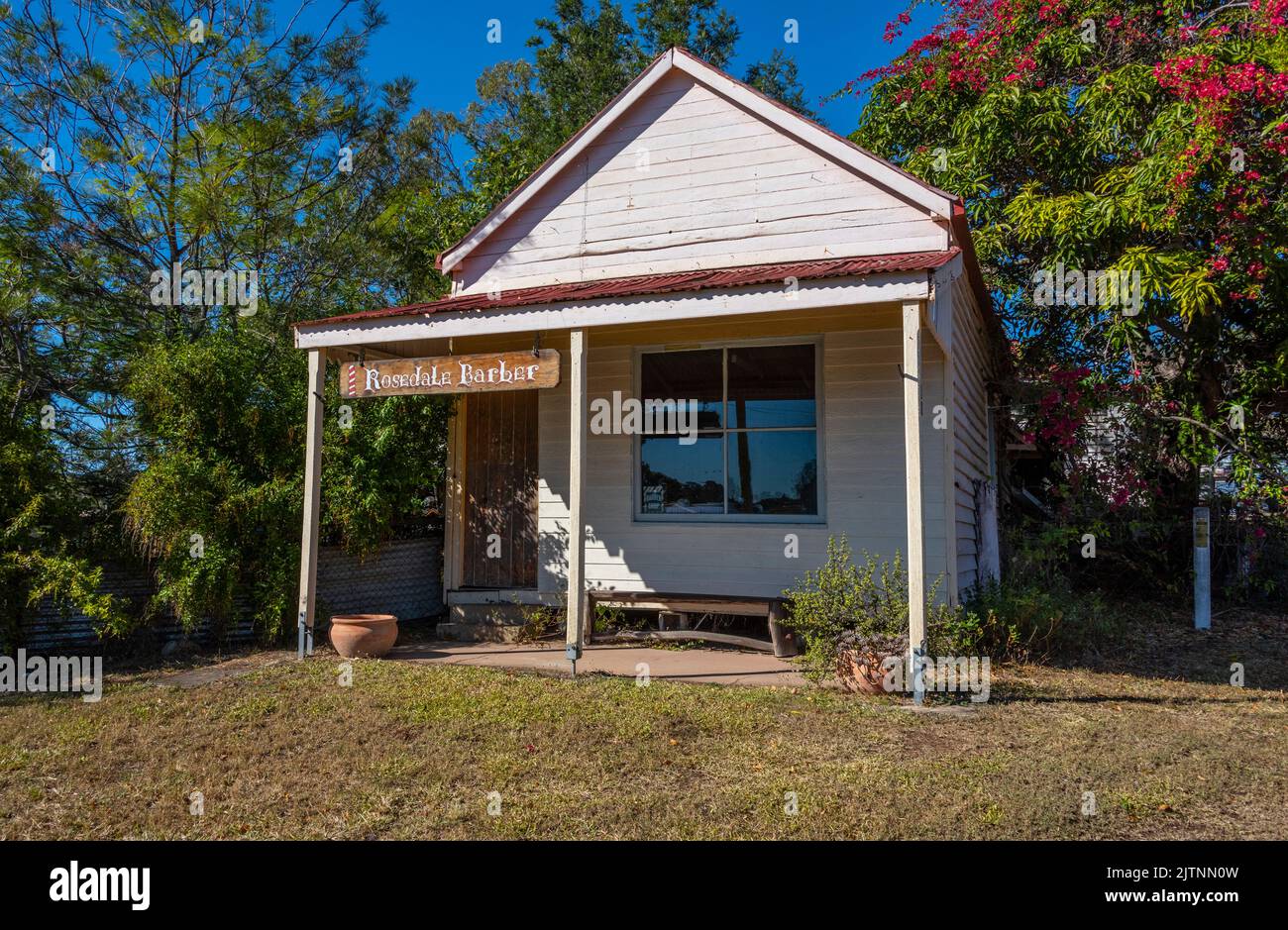 The old barber shop at Rosedale in queensland, australia Stock Photo