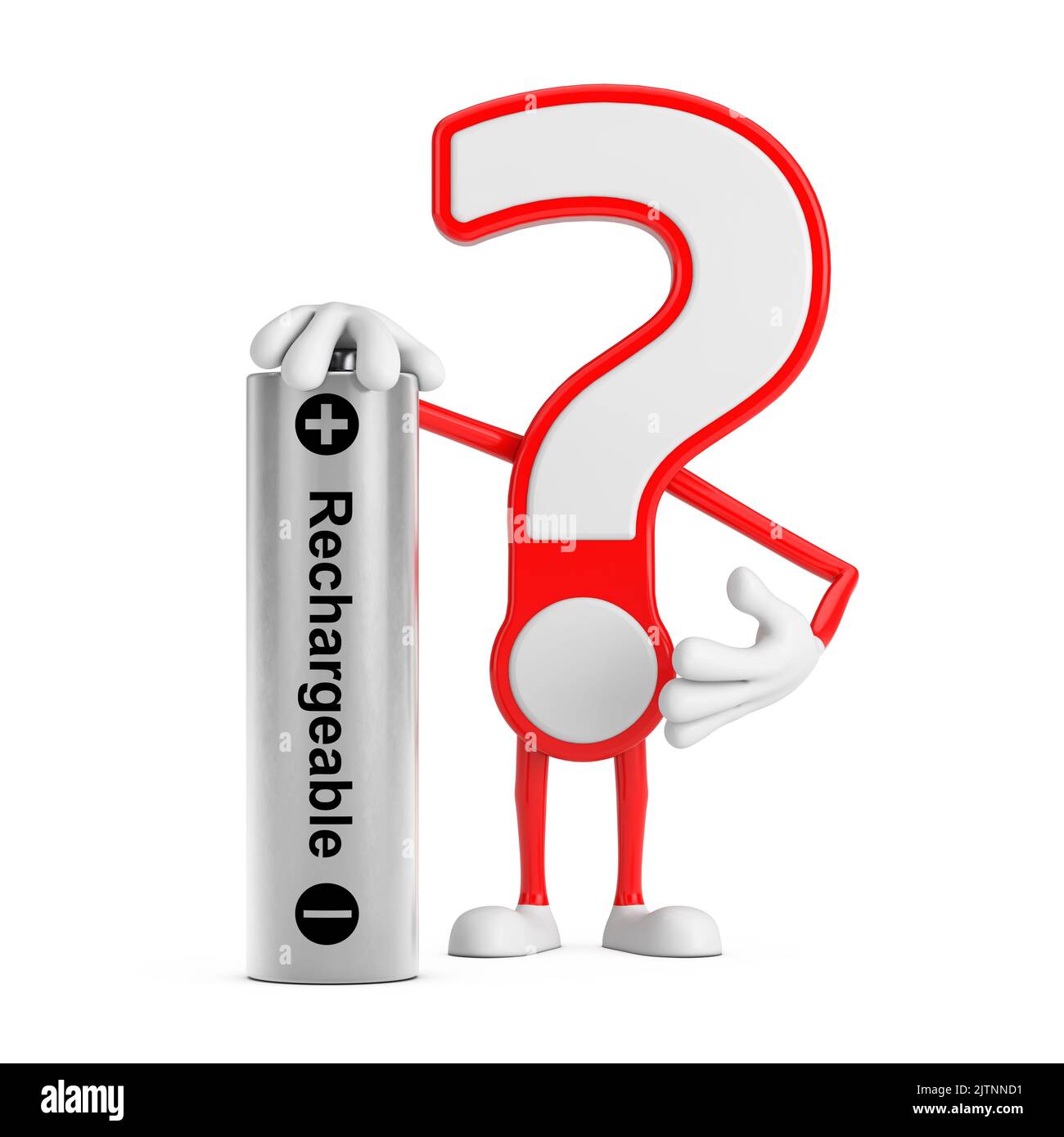 Question Mark Sign Cartoon Character Person Mascot with Rechargeable