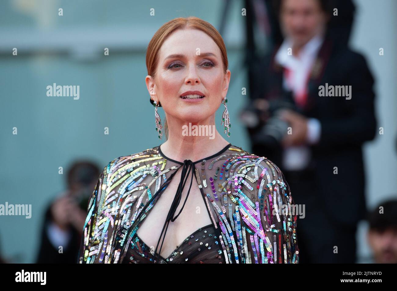Venice, Italy. August 31, 2022, Julianne Moore attends the "White Noise