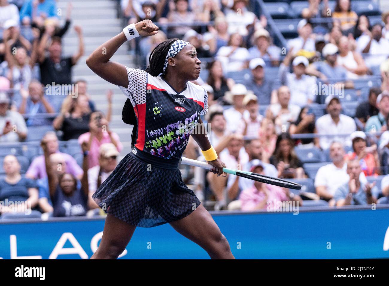New York, NY August 31, 2022 Coco Gauff of USA celebrates victory in US Open Championships