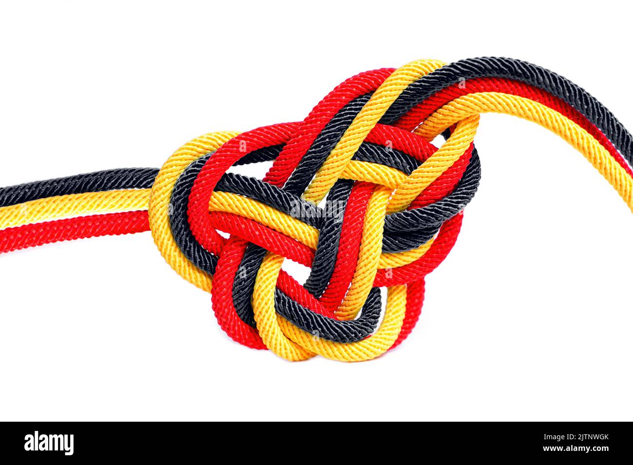 https://c8.alamy.com/comp/2JTNWGK/celtic-love-knot-made-from-multicolored-braided-cords-isolated-on-white-background-creative-allies-concept-2JTNWGK.jpg