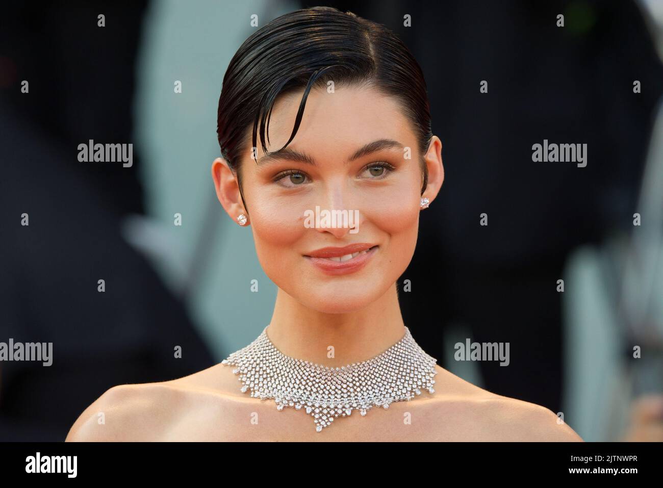 Grace Elizabeth attends the "White Noise" and opening ceremony red