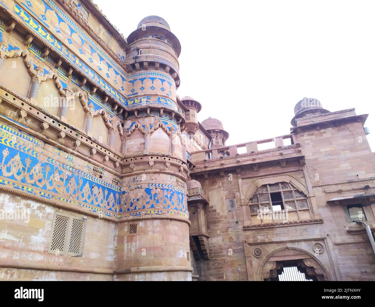 king mansingh mahal historical monuments of gwalior fort Stock Photo