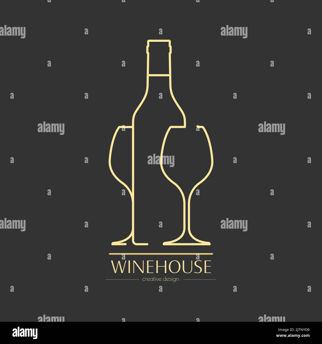 Wine house. Template for a logo, label, emblem or sticker