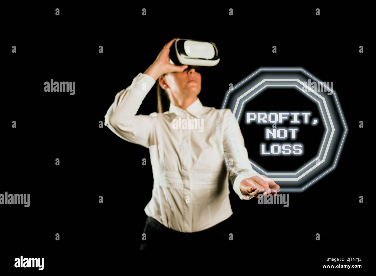 Sign displaying Profit Not Loss, Word for Just revenues good economic ...