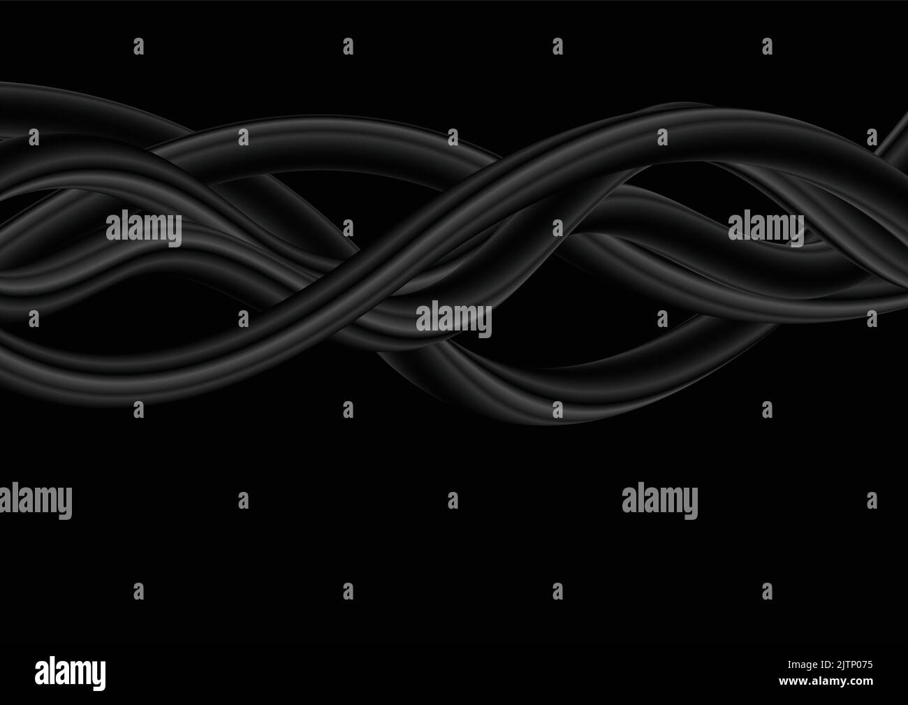 Abstract black 3d liquid waves vector background Stock Vector Image ...