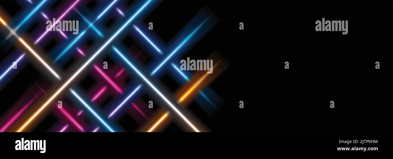 Colorful glowing stripes black background Stock Vector Images - Alamy