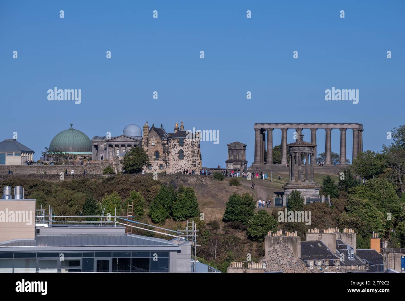 edinburgh skyline looking towards Arthur's Seat Stock Photo