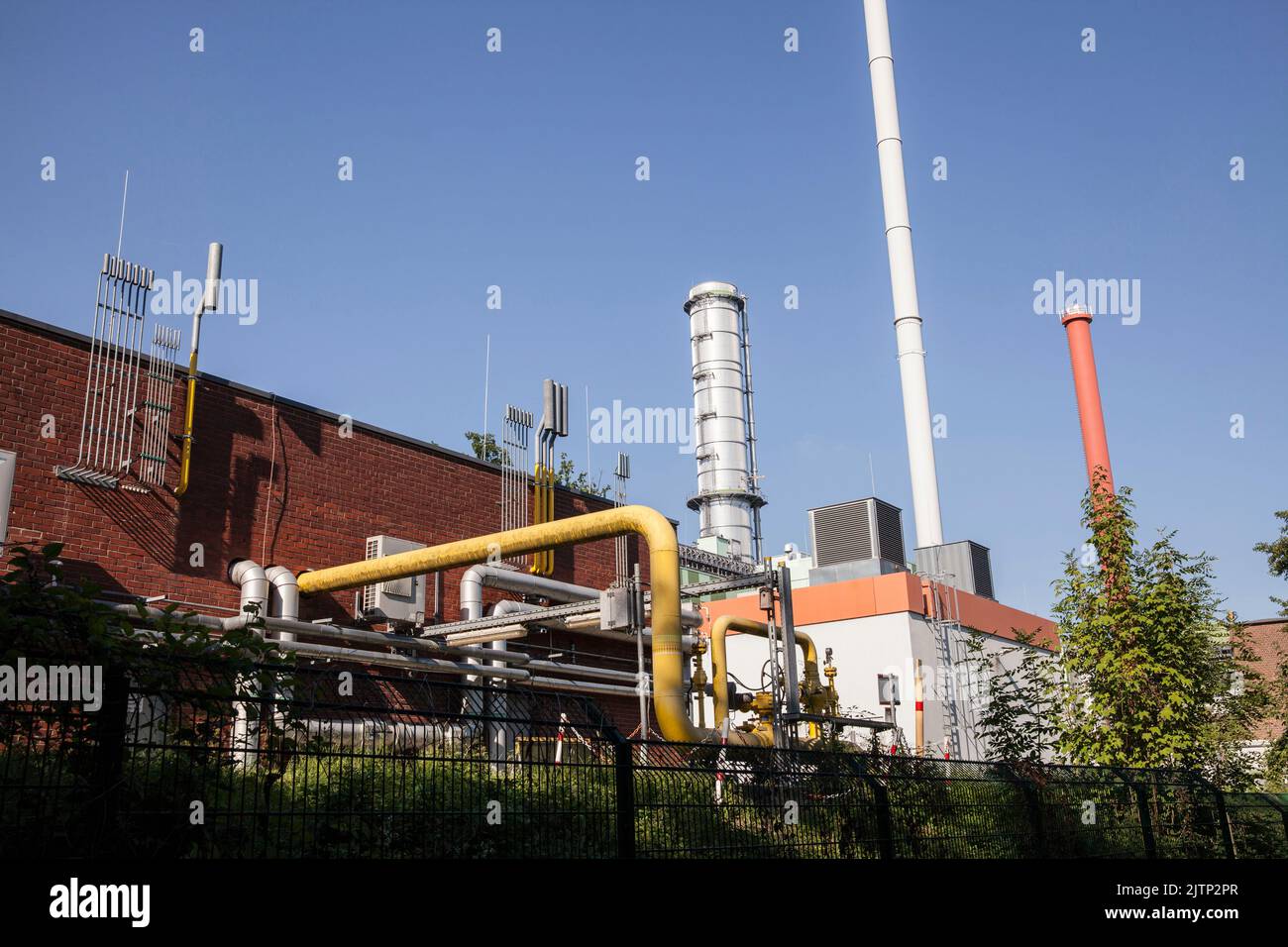 the Cuno combined cycle power plant in Herdecke, combined cycle gas turbine, North Rhine-Westphalia, Germany.  Cuno-Kraftwerk in Herdecke, Gas- und Da Stock Photo