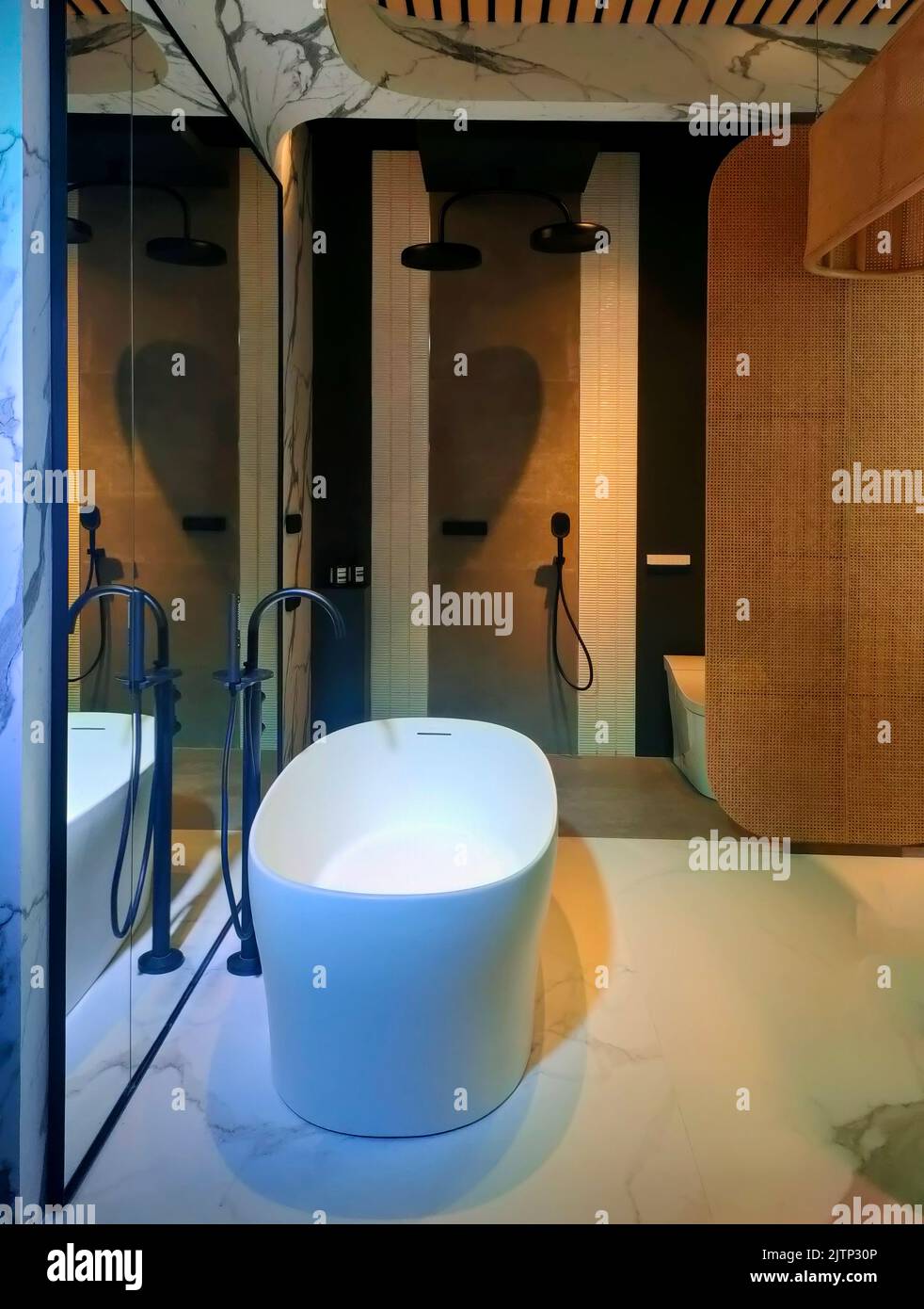 Interior design of bathroom. Stock Photo