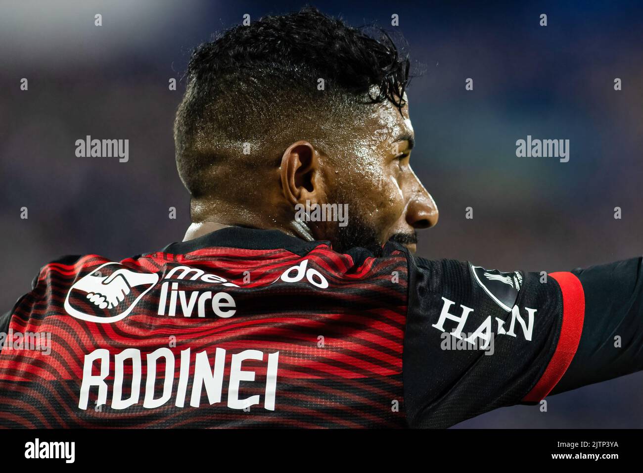 Buenos Aires, Argentina. 31st Aug, 2022. Rodinei of Flamengo looks on during the Copa CONMEBOL Libertadores 2022 first-leg semifinal match between Velez and Flamengo at Jose Amalfitani Stadium. Final Score; Velez 0:4 Flamengo. Credit: SOPA Images Limited/Alamy Live News Stock Photo