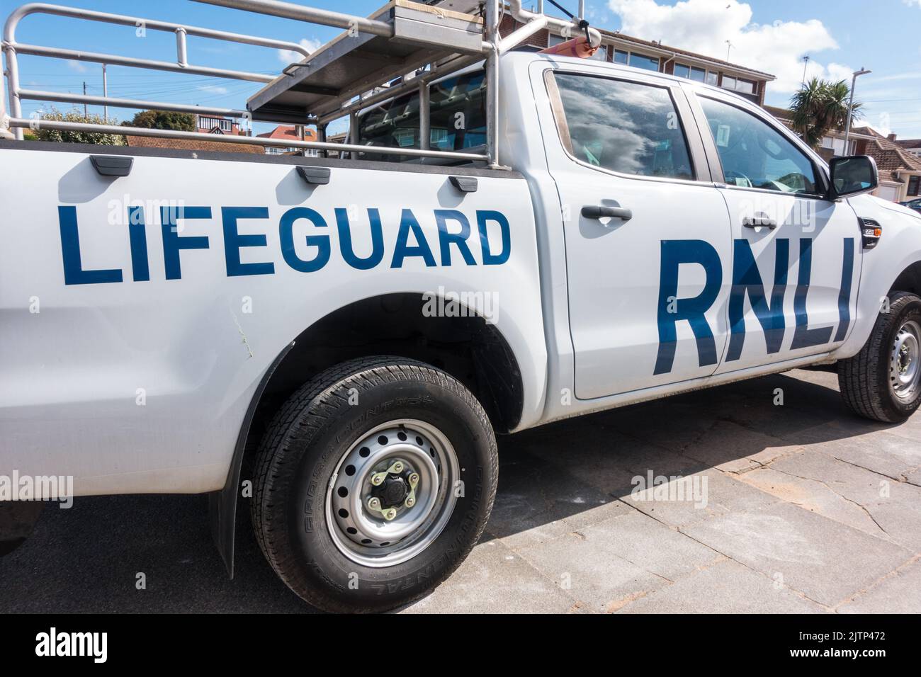 RNLI (Royal National Lifeboat Institution) lifeguard van Stock Photo