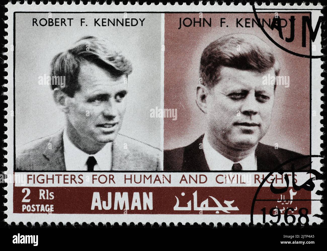 Robert and John Kennedy on postage stamp Stock Photo