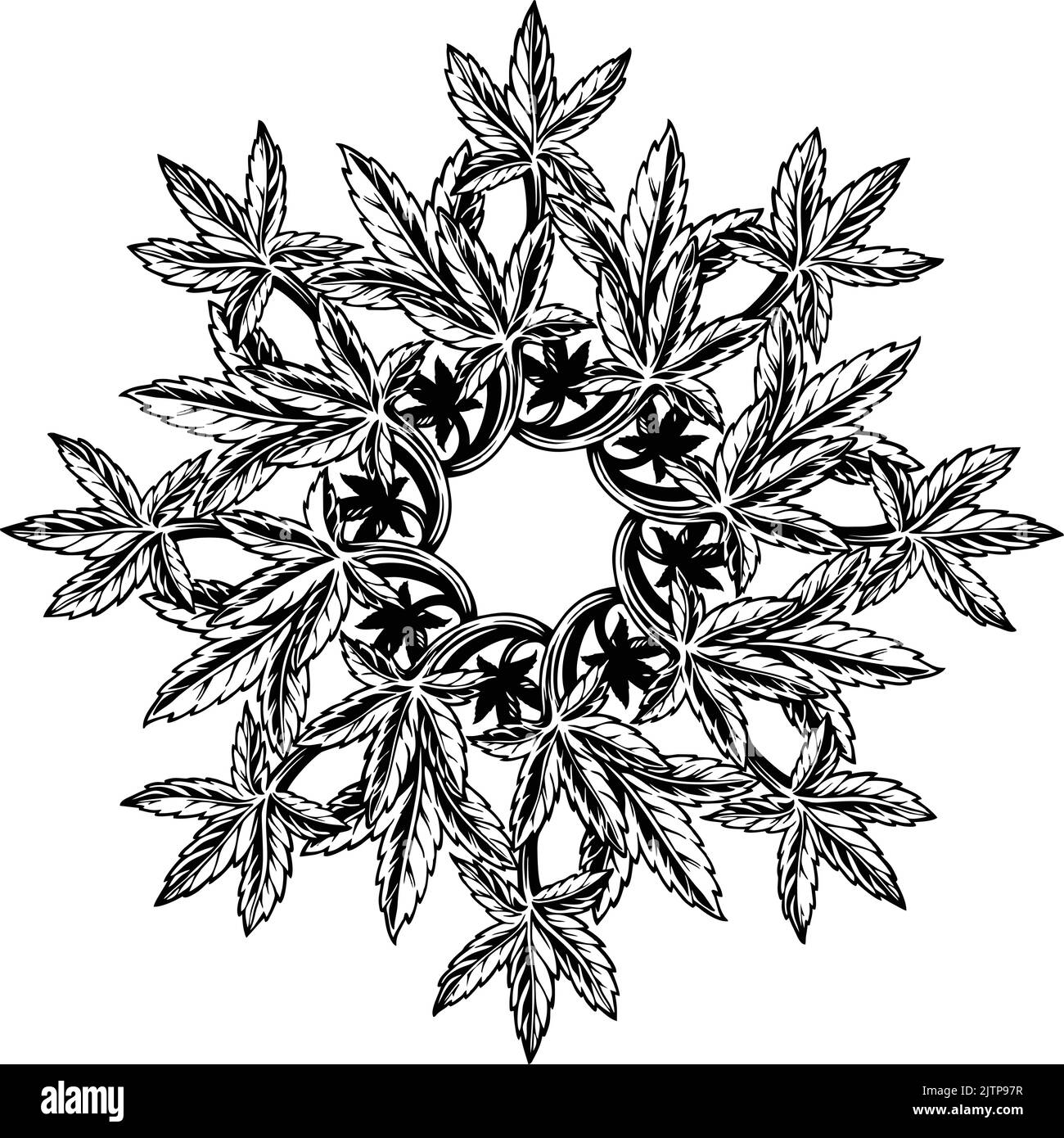 Cannabis leaf mandala hi-res stock photography and images - Alamy