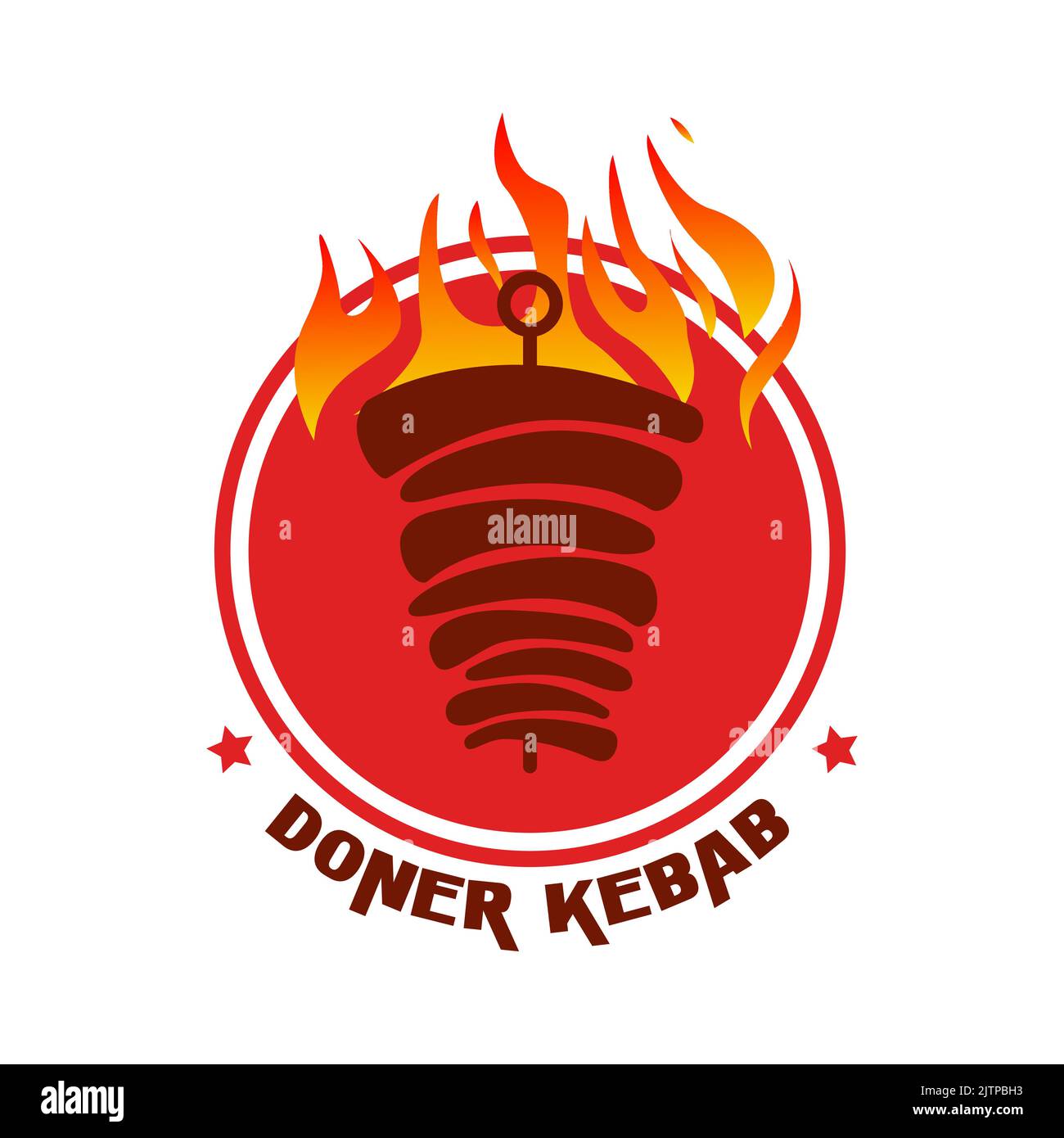 Doner Kebab Logo Icon. Turkish and Arabian Fast Food Restaurant Design ...