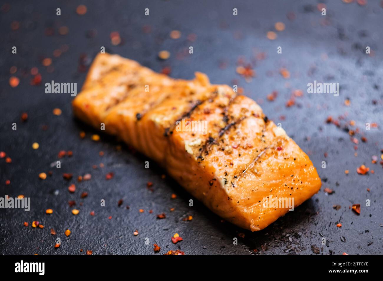 steakhouse seafood restaurant juicy salmon fillet Stock Photo Alamy