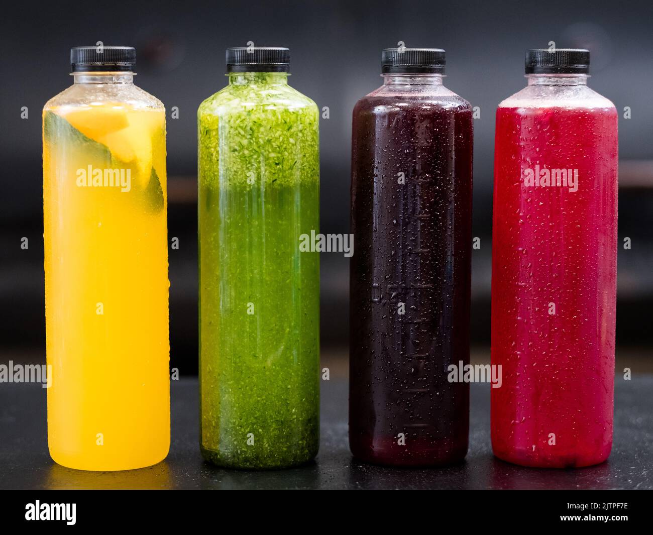 homemade beverage assortment lemonade bottles Stock Photo Alamy