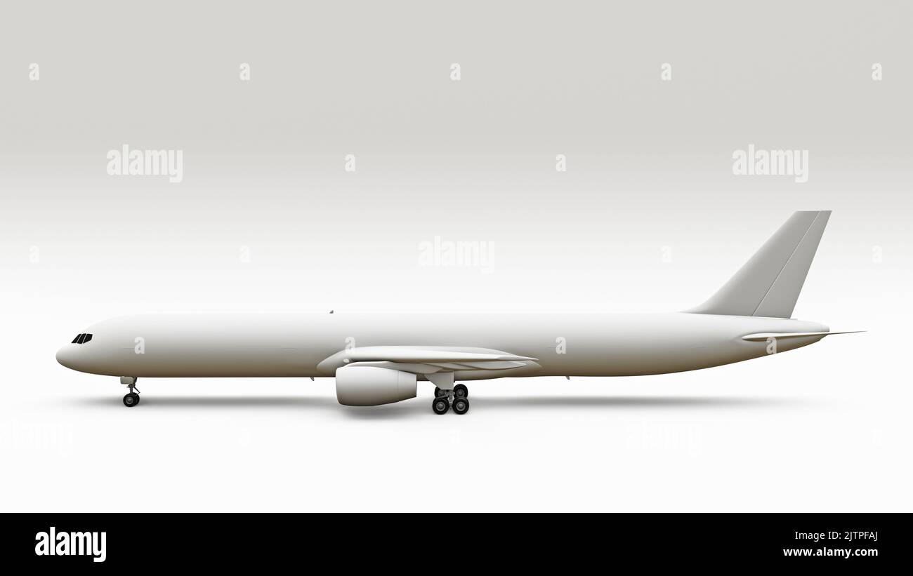 airplane isolated on white background 3d illustration Stock Photo - Alamy
