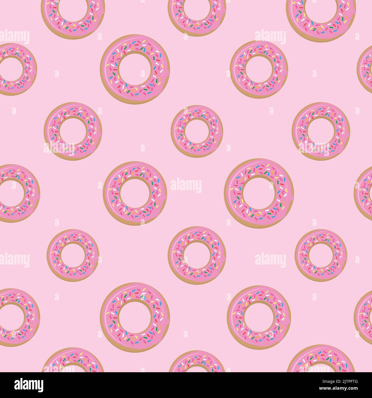 Cute pink seamless pattern with donuts. Swet food background Stock ...