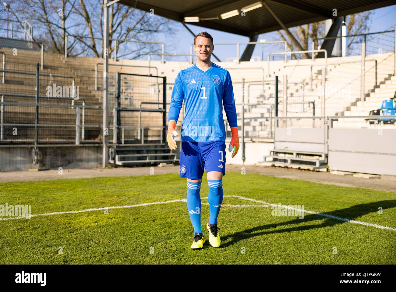 Adidas presents the kit for the German national team for the FIFA Football  World Cup 2022 in Qatar - Manuel Neuer Stock Photo - Alamy