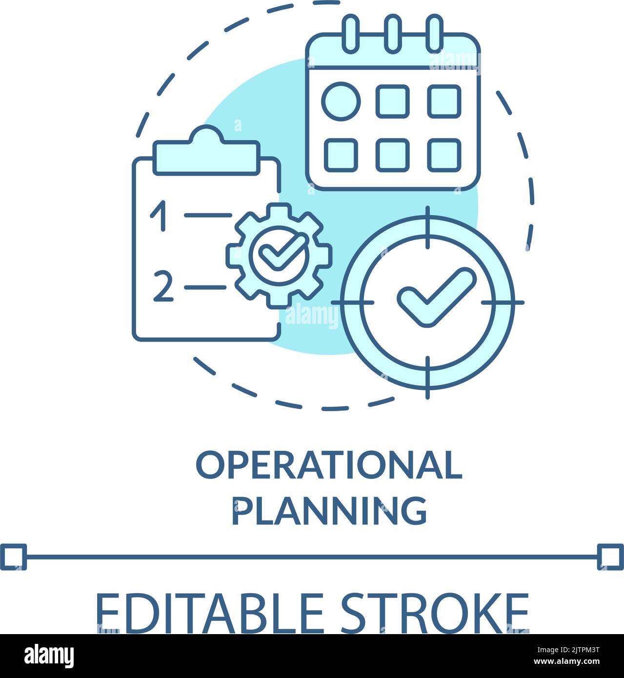 Operational planning turquoise concept icon Stock Vector Image & Art