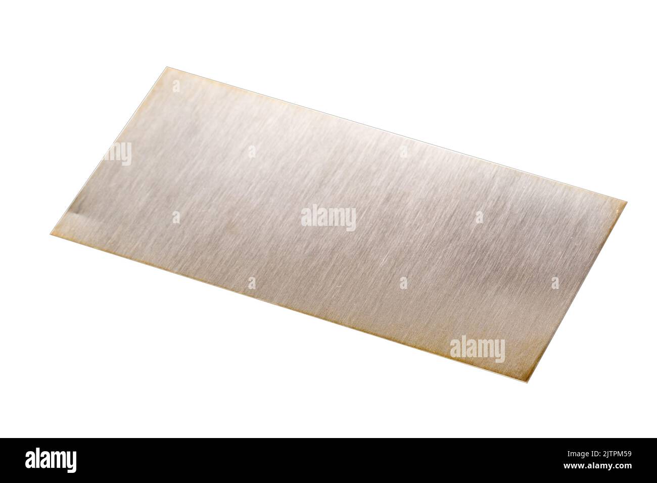 Sheet metal for jewelry making on white background with Clipping path