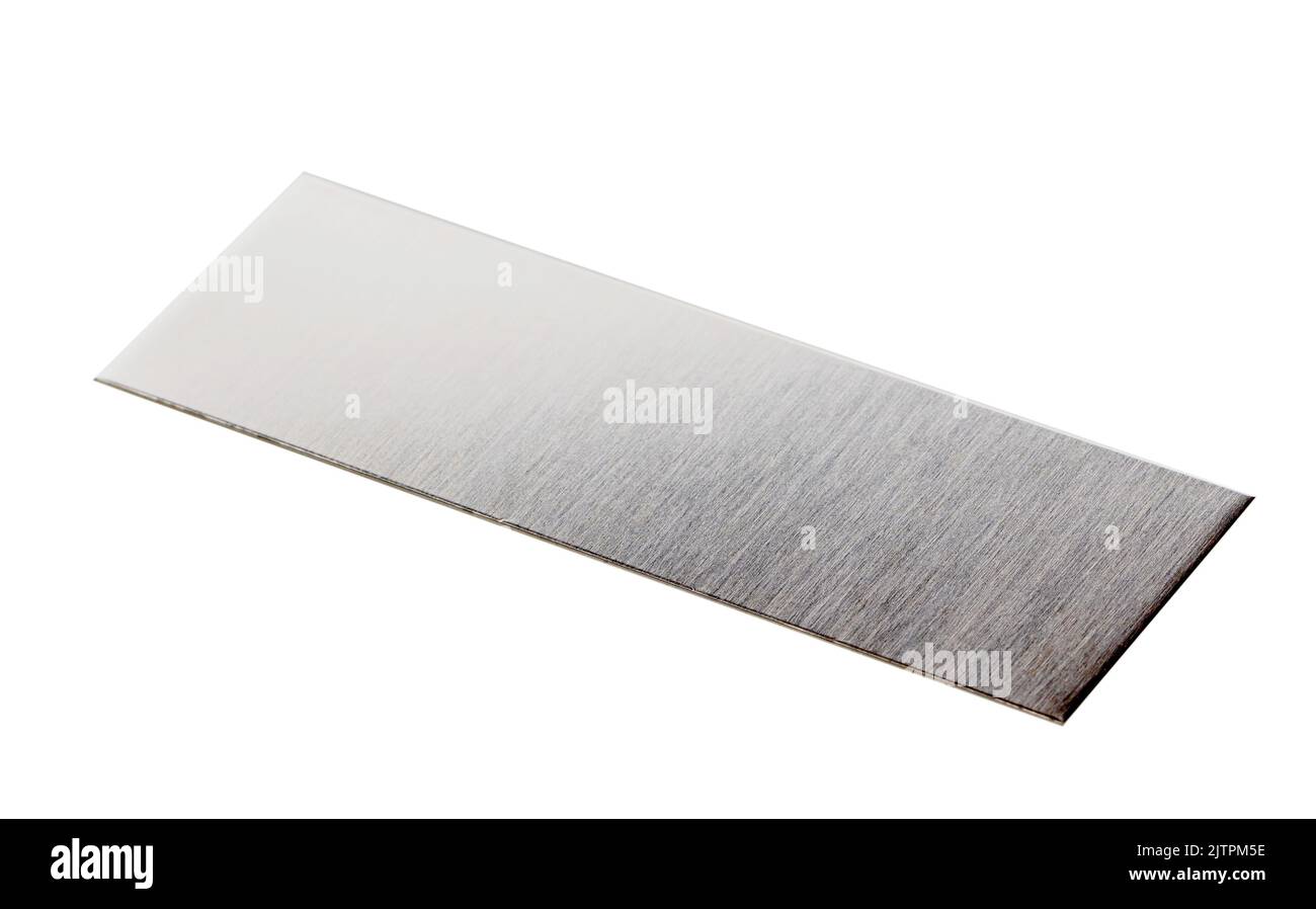 Sheet metal for jewelry making on white background with Clipping path