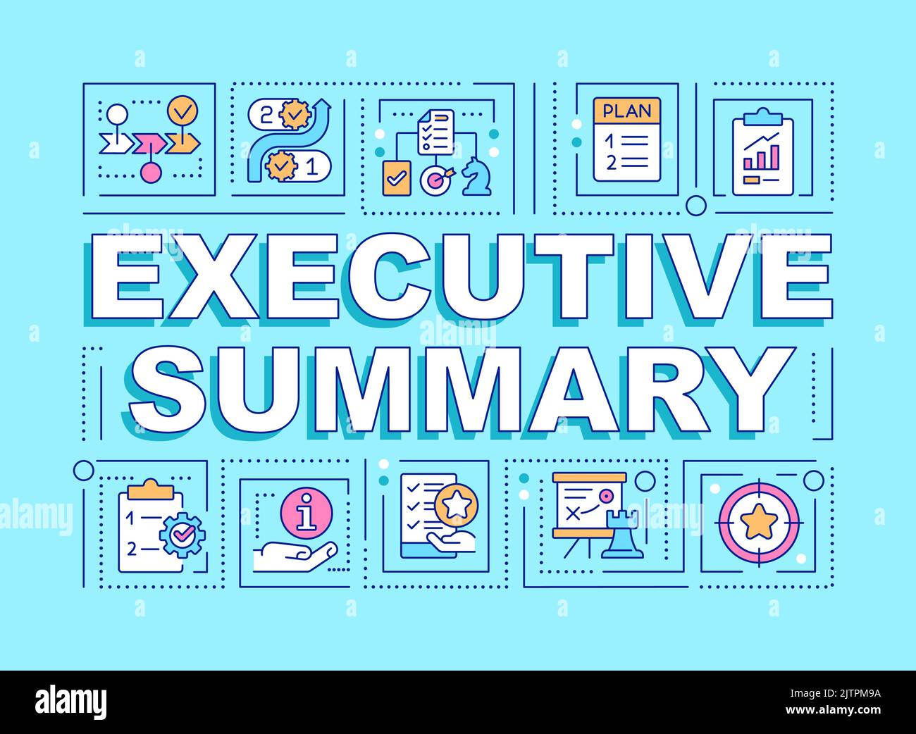 Executive Summary Word Concepts Blue Banner Stock Vector Image And Art Alamy 5724