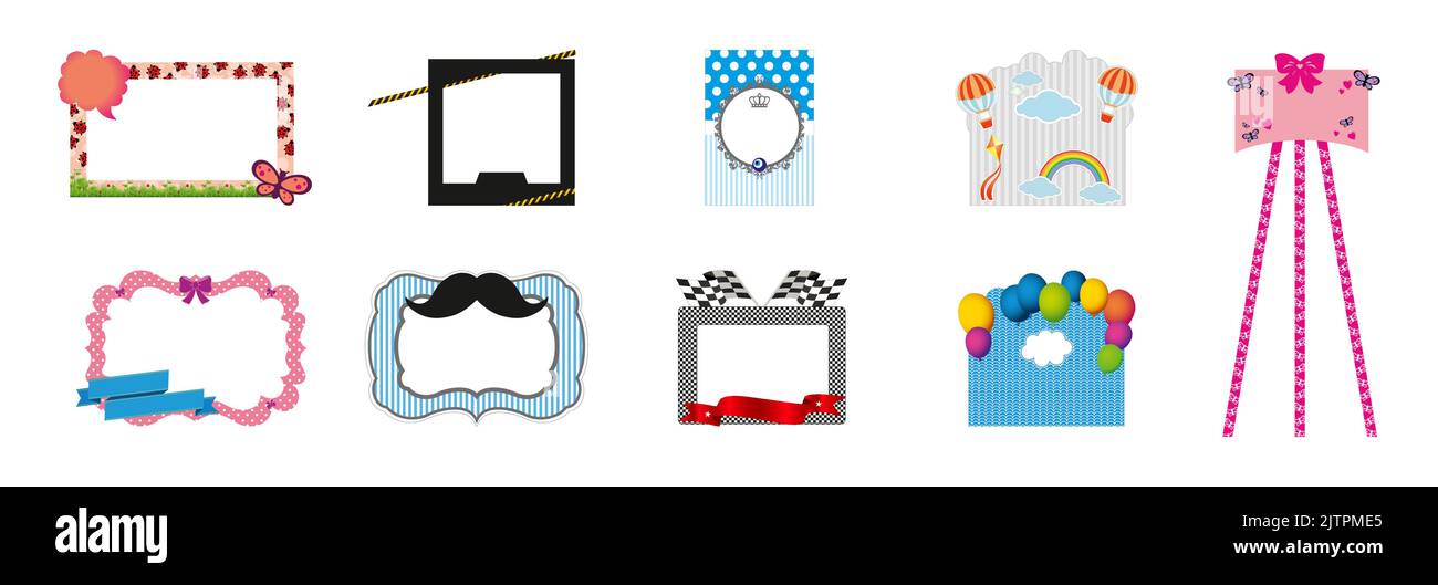 Photo frame, blank space. İcons. illustration - Vector. Stock Vector