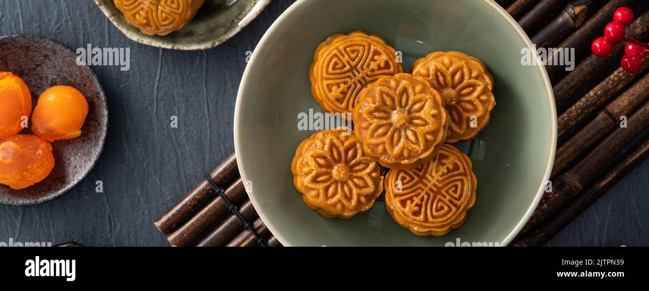 Delicious Cantonese moon cake for MidAutumn Festival food mooncake on
