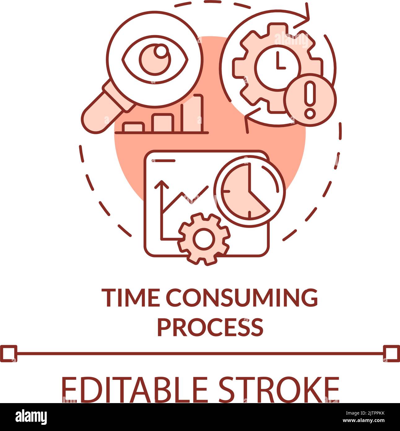 time-consuming-process-orange-concept-icon-stock-vector-image-art-alamy