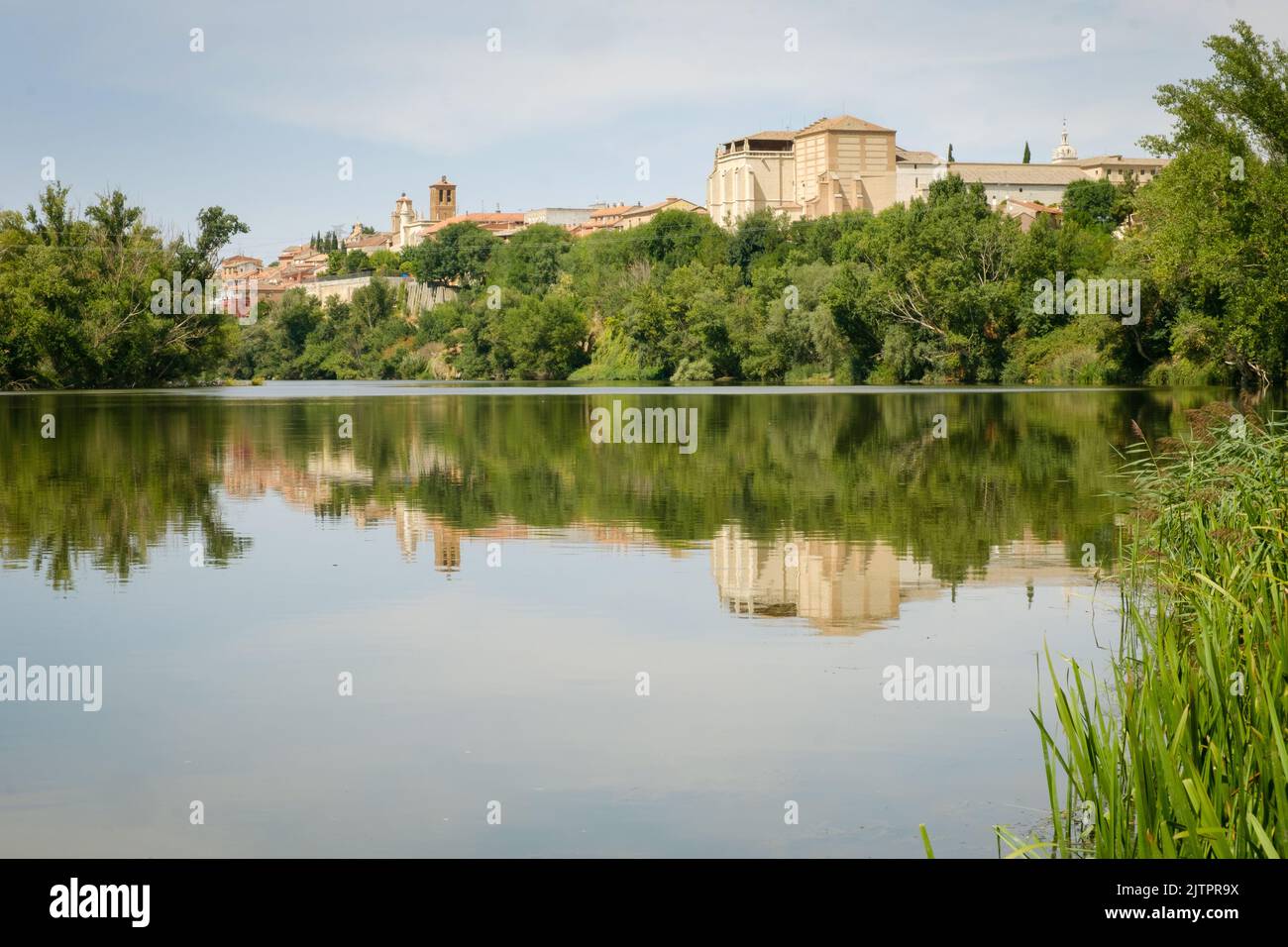 View of the Duero river in Tordesillas, Valladolid, Spain Stock Photo