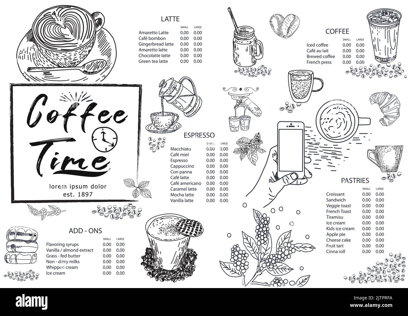 restaurant-cafe-menu-template-design-decorative-sketch-of-cup-of