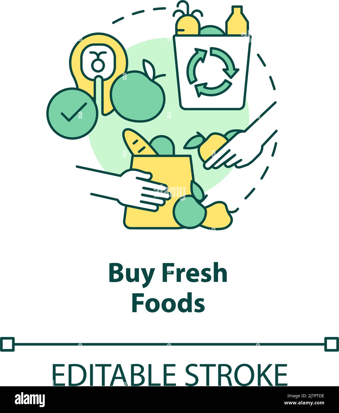 Supermarket waste food Stock Vector Images - Alamy