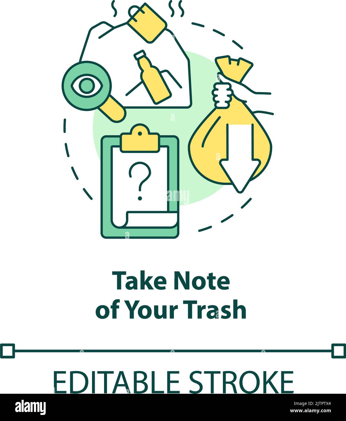 Take note of your trash concept icon Stock Vector Image & Art - Alamy