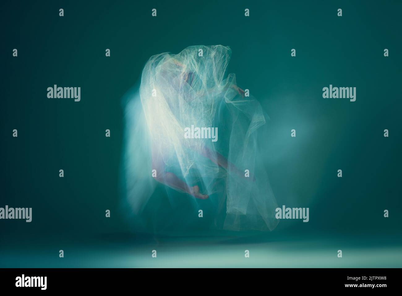 Light weightless gait of ballerina similar to smooth movement of a