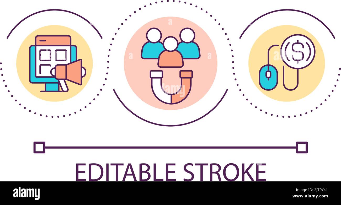Promotional campaign loop concept icon Stock Vector