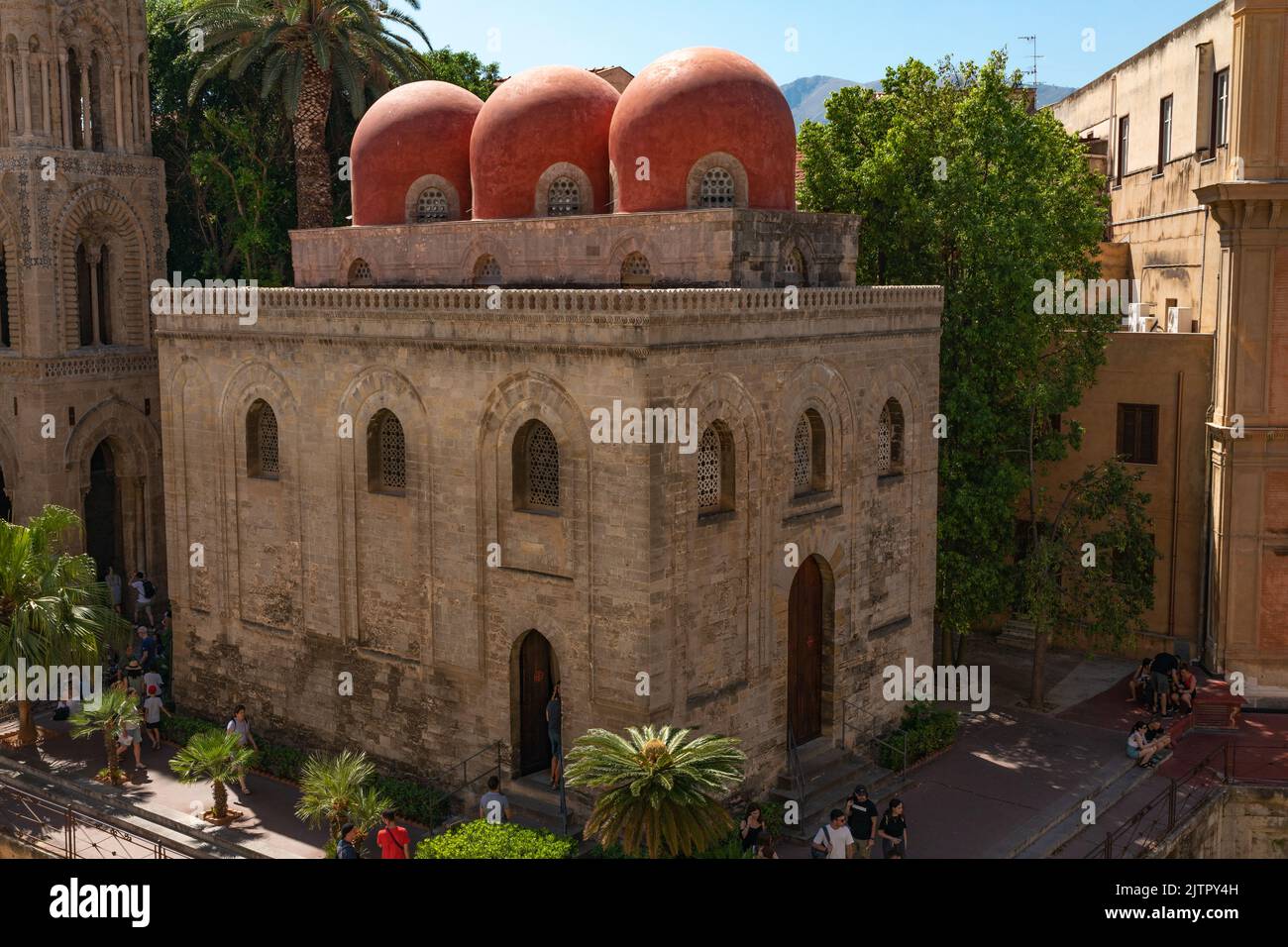 Church of San Cataldo part of a UNESCO World Heritage Site in Palermo, Sicily, Italy Stock Photo