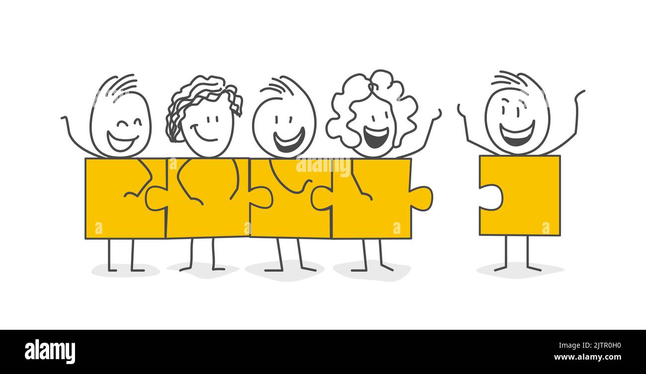 Stick figures. Signs, Business, Success. Smiling Stick Figure Stickman