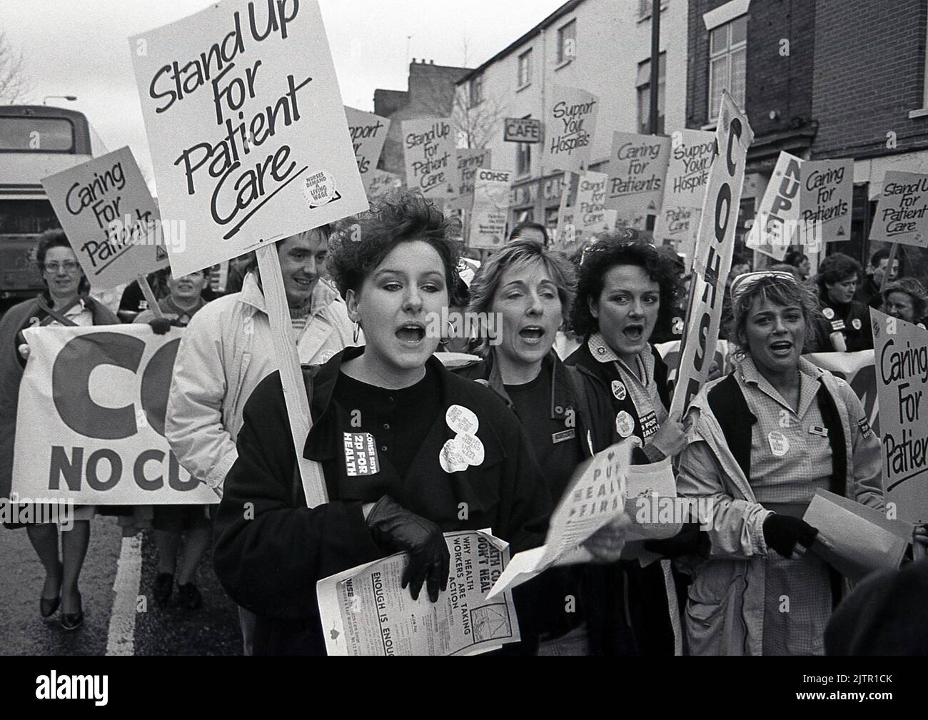 Protest against cuts at Retford Hospital, Nottingham UK 1988 Stock Photo