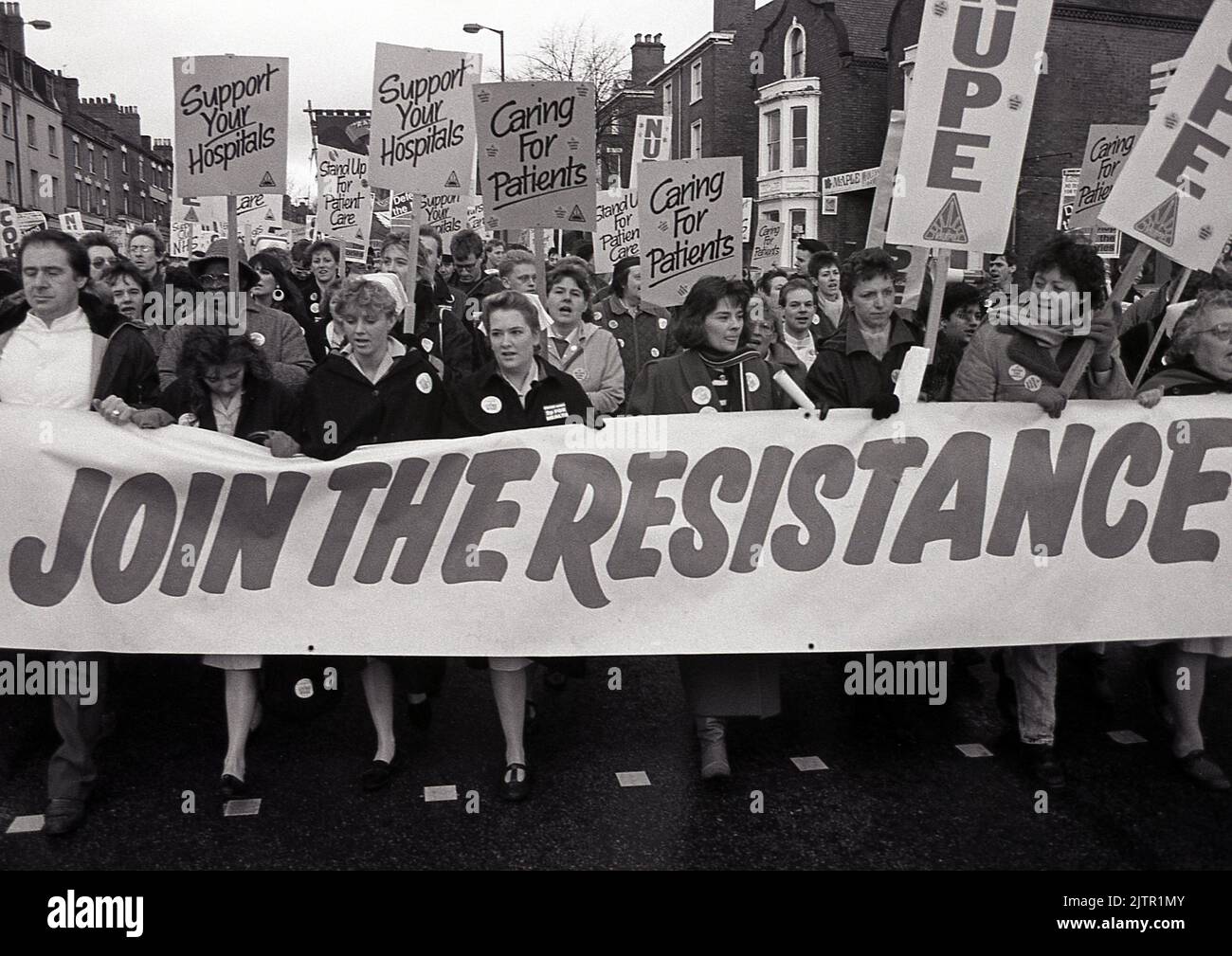 Protest against cuts at Retford Hospital, Nottingham UK 1988 Stock Photo
