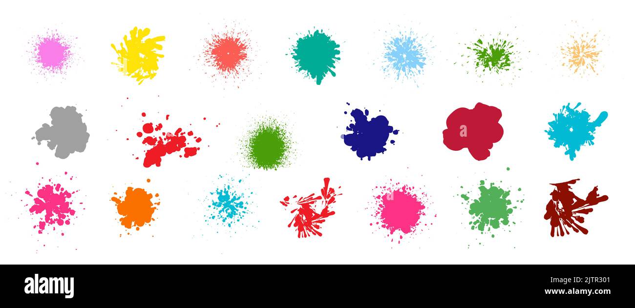 Elegant Ink Brush strokes, brushes, lines. Vector paintbrush set. Design elements. Texture banners. Ink splatters. Grungy painted lines. Stock Vector