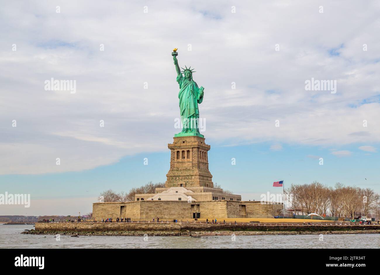 The Statue of Liberty, Liberty Island, New York Harbour, USA Stock