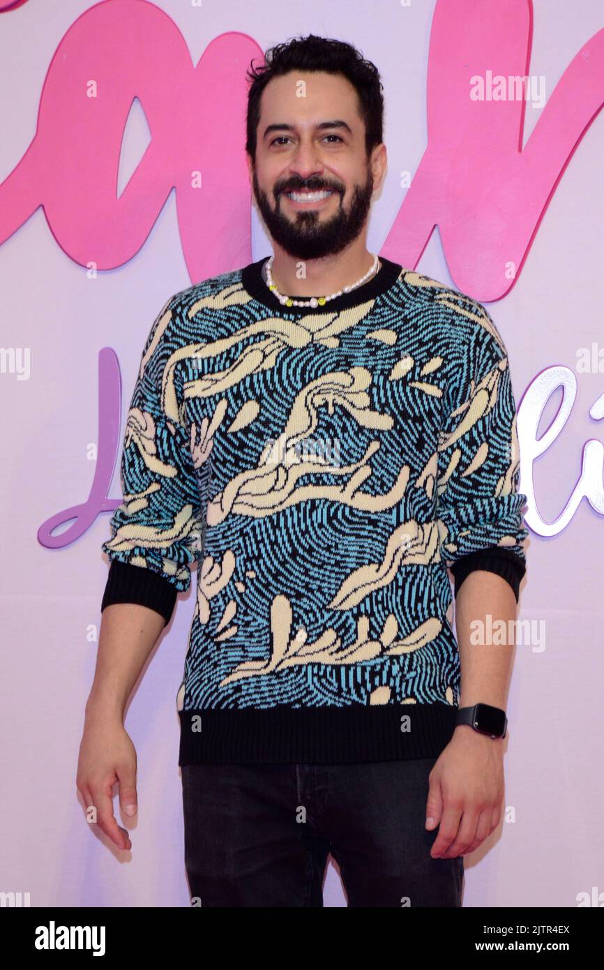 Mexico City, Mexico. 31st Aug, 2022. Daniel Tobar poses for photos during the pink carpet of the ''˜Soy tu Fan' film premiere at Cinepolis Plaza Universidad. on August 31, 2022 in Mexico City, Mexico. (Credit Image: © Jorge Gonzalez Eyepix Group/eyepix via ZUMA Press Wire) Stock Photo